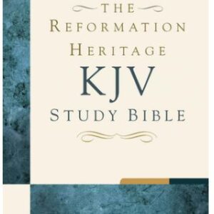A geometric pattern with the title the Reformation Heritage KJV Study Bible