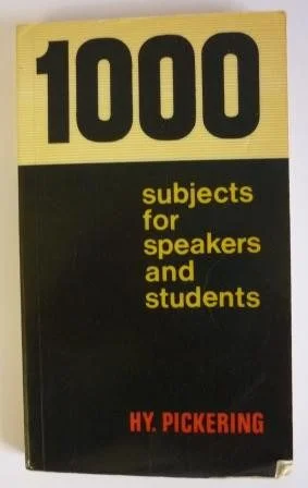 1000 Subjects for Speakers and Students