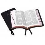KJV Royal Ruby Bible, Black Calfskin with Thumb Index
