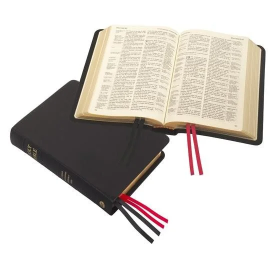 KJV Compact Westminster Reference Bible, Black Meriva Leather