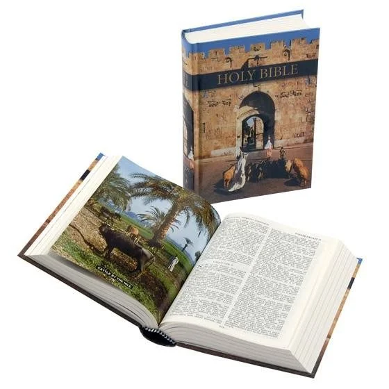 KJV Royal Ruby pictorial printed hardback