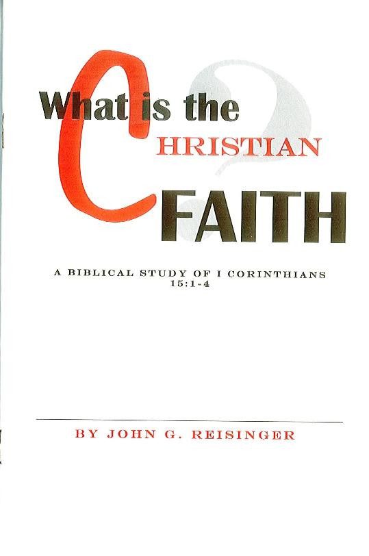 What is the Christian Faith