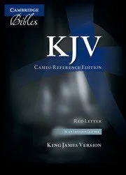 KJV Cameo Reference Bible, Black Imitation Leather, Red Letter