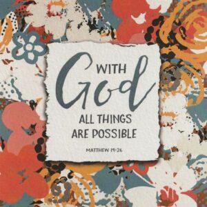 With God all Things are Possible - Greetings Card