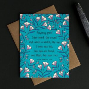 Amazing Grace - Hymn Greetings Card
