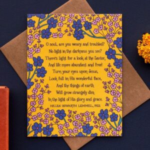 Turn Your Eyes Upon Jesus - Hymn Greetings Card