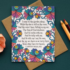 In the Garden - Hymn Greetings Card